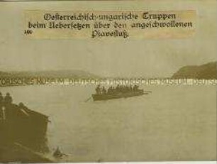 K.u.K-Truppen im Boot auf der Piave