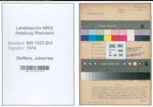 Entnazifizierung Johannes Steffens , geb. 14.12.1904 (Betriebsingenieur)