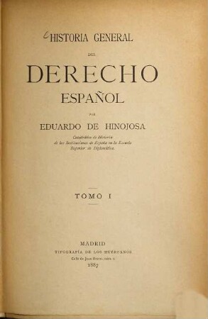 Historia general del derecho español