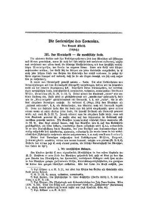 Die Seelenlehre des Comenius : (Schluß)