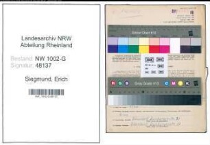 Entnazifizierung Erich Siegmund, geb. 15.01.1898 (Kaufm.Angest.)
