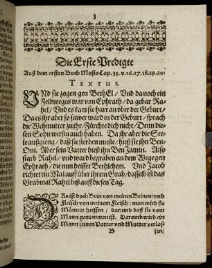 Die Erste Predigte