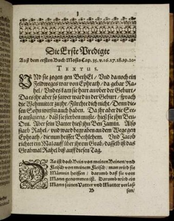 Die Erste Predigte