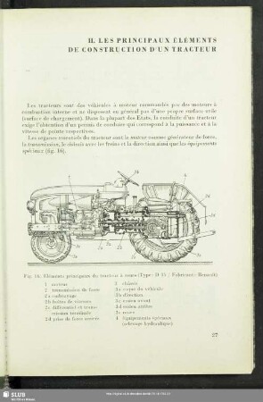 II. Les Principaux Éléments De Construction D'Un Tracteur