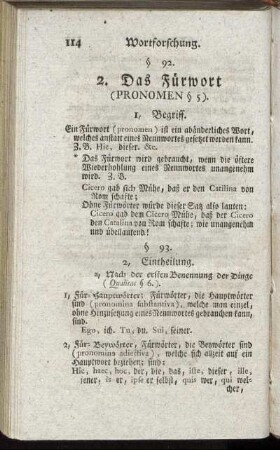 2. Das Fuerwort (Pronomen § 5)
