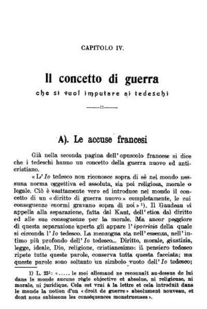 Capitolo IV. Il concetto di guerra che si vuol imputare ai tedeschi