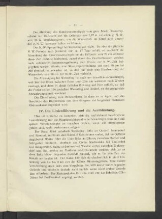 IV. Die Linienführung und die Ausmündung.