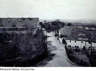 Dölzschen (Dresden-Dölzschen). Dorfplatz (Altdölzschen). Blick nach Ostnordost