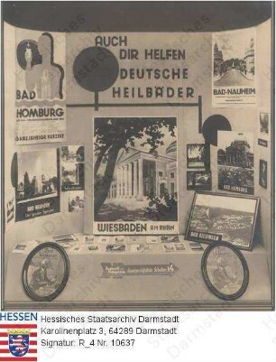 Bad Nauheim, Werbe-Schaufenstenstergestaltung - Wanderausstellung - Deutsche Heilbäder