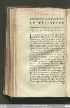 Le Télescope. Sixième Entretien.