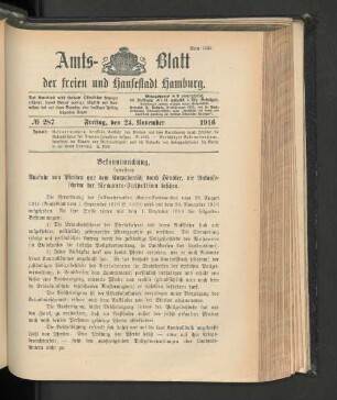 No. 287, 24. November 1916