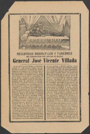 Recuerdos biográficos y funebres del gobernador del Estado de México General José Vicente Villada
