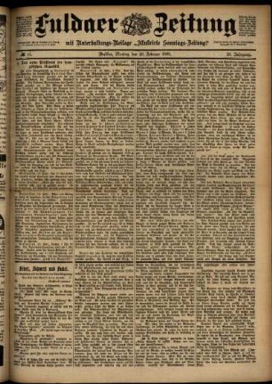 Ausgabe vom Montag, den 20. Februar 1899.