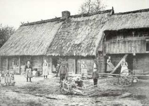 Bauernhof in Trebendorf : Bauwesen - Wirtschaftsgebäude und Gehöfte. Ort: Trjebin / Trebendorf. Gebohlter Bauernhof in Trebendorf bei Schleife.