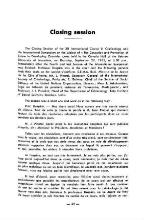 49-55, Closing session