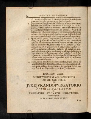14-24, Sp. 142. De Jurejurando purgatorio