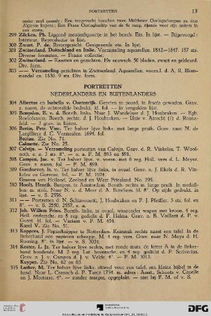 Portretten: Nederlanders en Buitenlanders (Nr. 304-333)