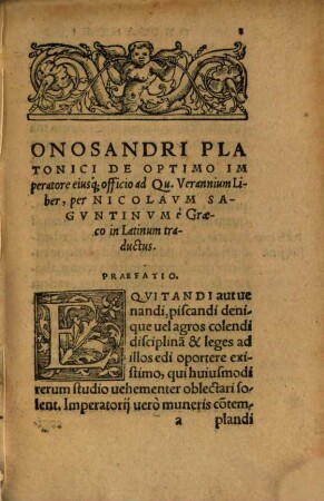 Onosandri Platonici De Optimo Imperatore, atq[ue] adeò de re militari