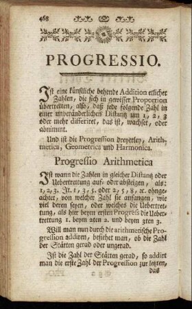 Progressio.