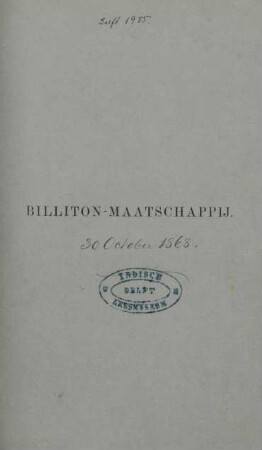 1874/75: Verslag over de Billiton Maatschappij aan het eind van het boekjaar