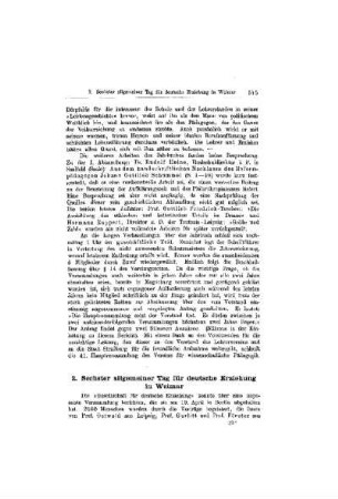 Sechster allgemeiner Tag für deutsche Erziehung in Weimar