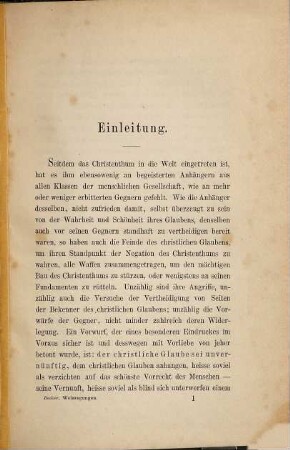 Die Weissagungen als Kriterien der Offenbarung