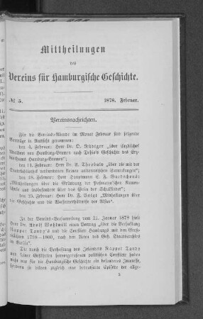 No. 5, 1878. Februar