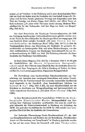 Klein, Gottfried :: 100 Jahre Verein der Getreidehändler der Hamburger Börse :. Hamburg, 1968