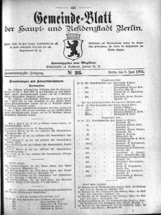 1901,23: No. 23, 9. Juni 1901