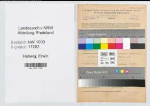 Entnazifizierung Erwin Hellwig, geb. 10.02.1912 (Zollbeamter)