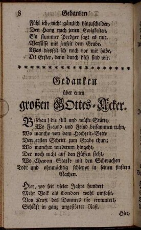 Gedanken über einen großen Gottes-Acker.