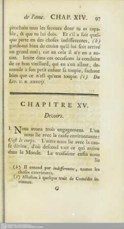 Chapitre XV. Devoirs