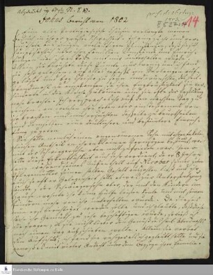 Tagebuch von Christoph Samuel John.
