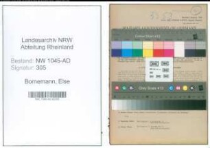 Entnazifizierung Else Bornemann , geb. 10.05.1907 (Angestellte)