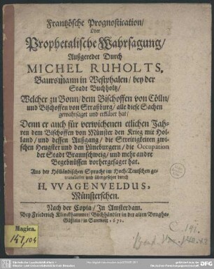 Frantzösche Prognostication