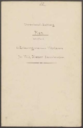 Gläser, Wilhelm, Bauunternehmer Bau eines Wohnhauses