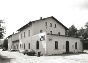 Olbernhau. Bahnhof (1875). Empfangsgebäude. Stadtseite