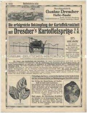 Die erfolgreiche Bekämpfung der Kartoffelkrankheit mit Dreschers Kartoffelspritze