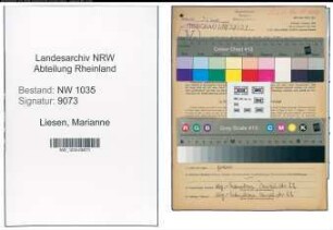 Entnazifizierung Marianne Liesen , geb. 25.09.1922 (Dolmetscherin)