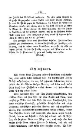 Schlußwort