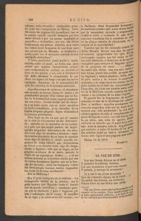 La paz de Dios. : [Poesía]
