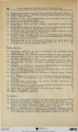 Holzarbeiten (Nr. 734-747)