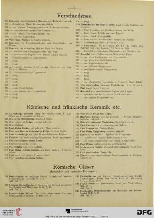 Verschiedenes (Nr. 256-301)
