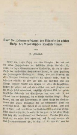 7-32 Über die Zusammensetzung der Liturgie im achten Buche der Apostolischen Konstitutionen
