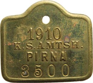 Pirna - Hundemarke Nr. 3500