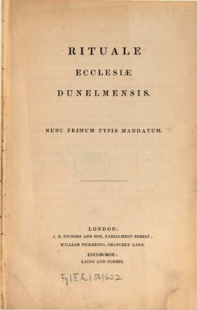 Rituale ecclesiae Dunelmensis : nunc primum typis mandatum