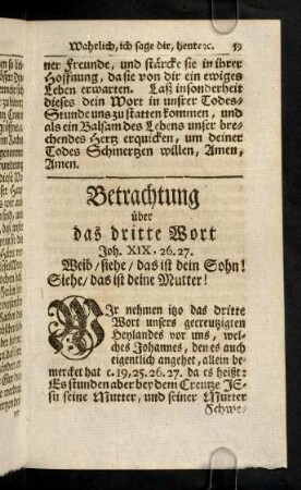 59-86, Betrachtung ueber das dritte Wort