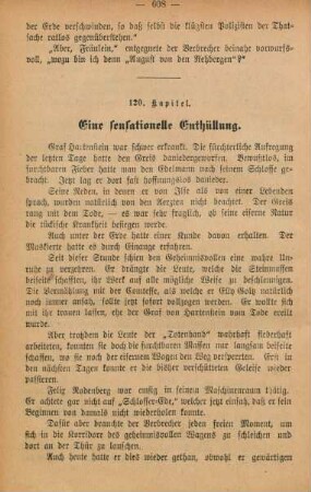 120. Kapitel. Eine sensationelle Enthüllung.