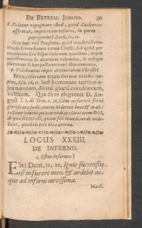 Locus XXXIII. De Inferno
