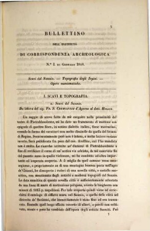 Bullettino dell'Instituto di Corrispondenza Archeologica : = Bulletin de l'Institut de Correspondence Archéologique. 1848